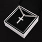 Mens Engraved Cross Necklace