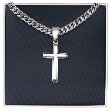 Personalized Gift, Gift for Him, Engraved Cross Necklace