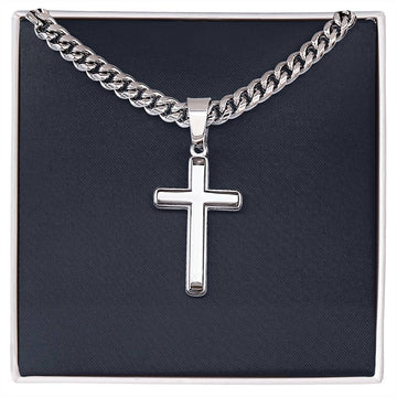Personalized Cross Necklace | Mens Cross Necklace