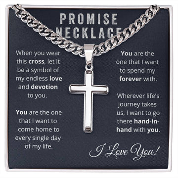 Long Distance Relationship Gift for Boyfriend - Promise Necklace