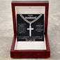 To My Husband | Personalized Cross on Cuban Chain with Message Card