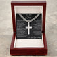 To My Son from Mom  - Cuban Chain Artisan Cross Necklace