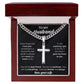 To My Husband | Personalized Cross on Cuban Chain with Message Card