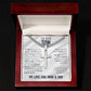 To Our Son from Mom and Dad Engraved Cross Necklace