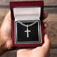 Mens Engraved Cross Necklace
