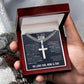 To Our Son from Mom and Dad Engraved Cross Necklace