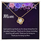 Love Knot Necklace - Thank you for being my Mom - fb