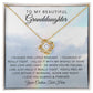 To My Beautiful Granddaughter - Love Knot Necklace - Personalized Message Card