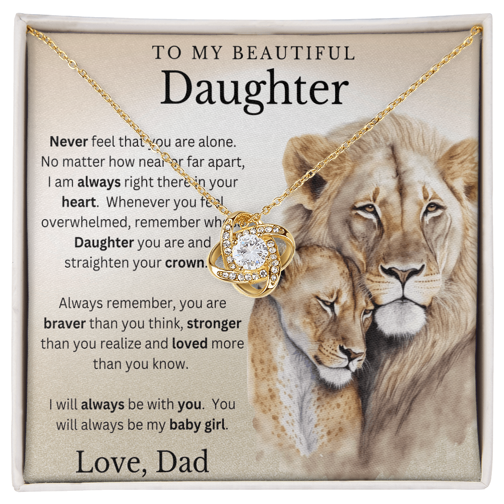 Always My Baby Girl - Love Knot Necklace