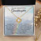 To My Beautiful Granddaughter - Love Knot Necklace - Personalized Message Card