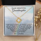 To My Granddaughter - Love Knot Necklace - 18k Yellow Gold Finish