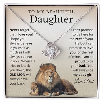 To My Beautiful Daughter From Dad - My Baby Girl Necklace