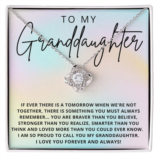 To My Granddaughter | Love Knot Necklace