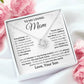 To My Loving Mom - Everything I Am - Love Knot Necklace
