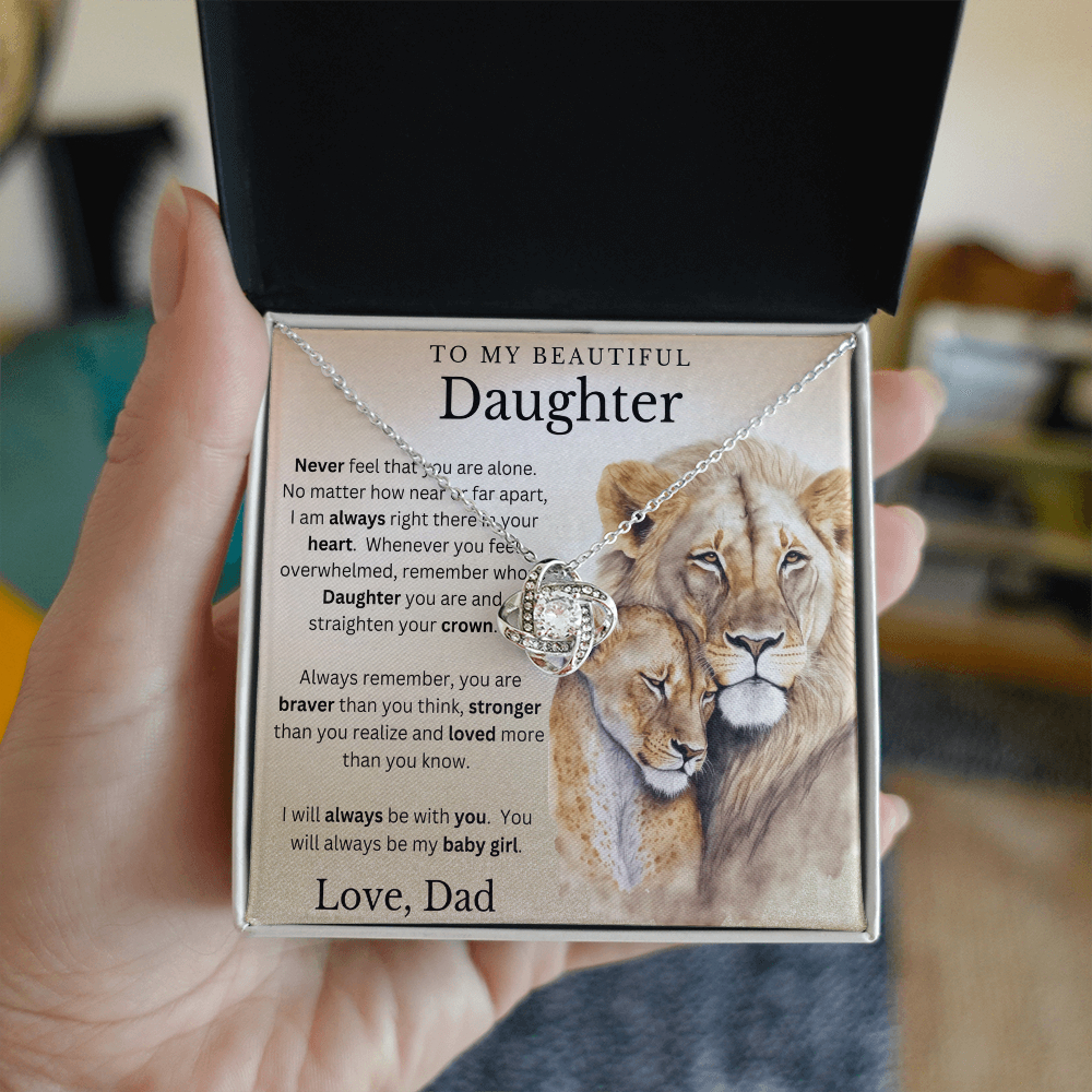 Always My Baby Girl - Love Knot Necklace