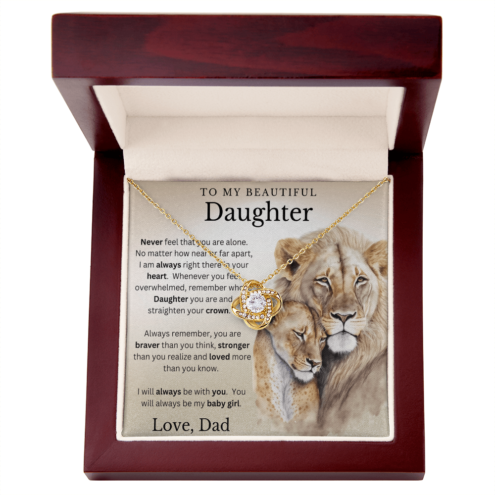 Always My Baby Girl - Love Knot Necklace