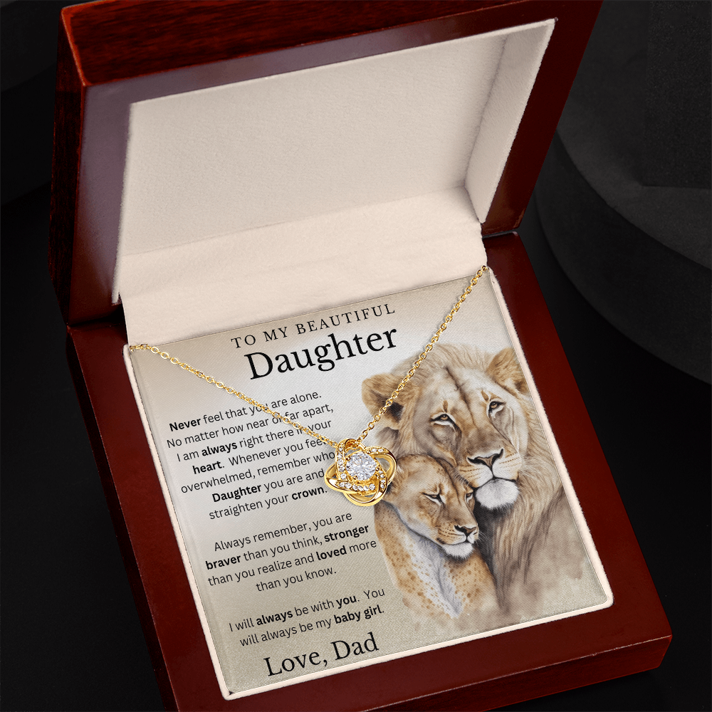 Always My Baby Girl - Love Knot Necklace