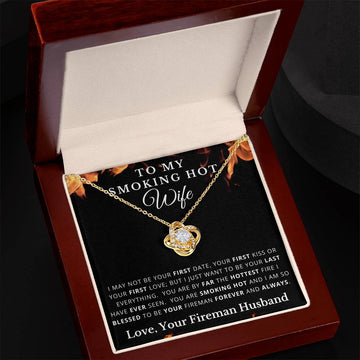 To  My Smoking Hot Wife - Love Knot Necklace