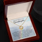 To My Beautiful Granddaughter - Love Knot Necklace - Personalized Message Card