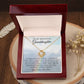 To My Beautiful Granddaughter - Love Knot Necklace - Personalized Message Card