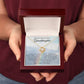 To My Beautiful Granddaughter - Love Knot Necklace - Personalized Message Card