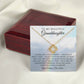 To My Beautiful Granddaughter - Love Knot Necklace - Personalized Message Card