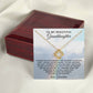 To My Granddaughter - Love Knot Necklace - 18k Yellow Gold Finish