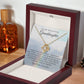 To My Beautiful Granddaughter - Love Knot Necklace - Personalized Message Card