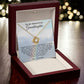 To My Granddaughter - Love Knot Necklace - 18k Yellow Gold Finish