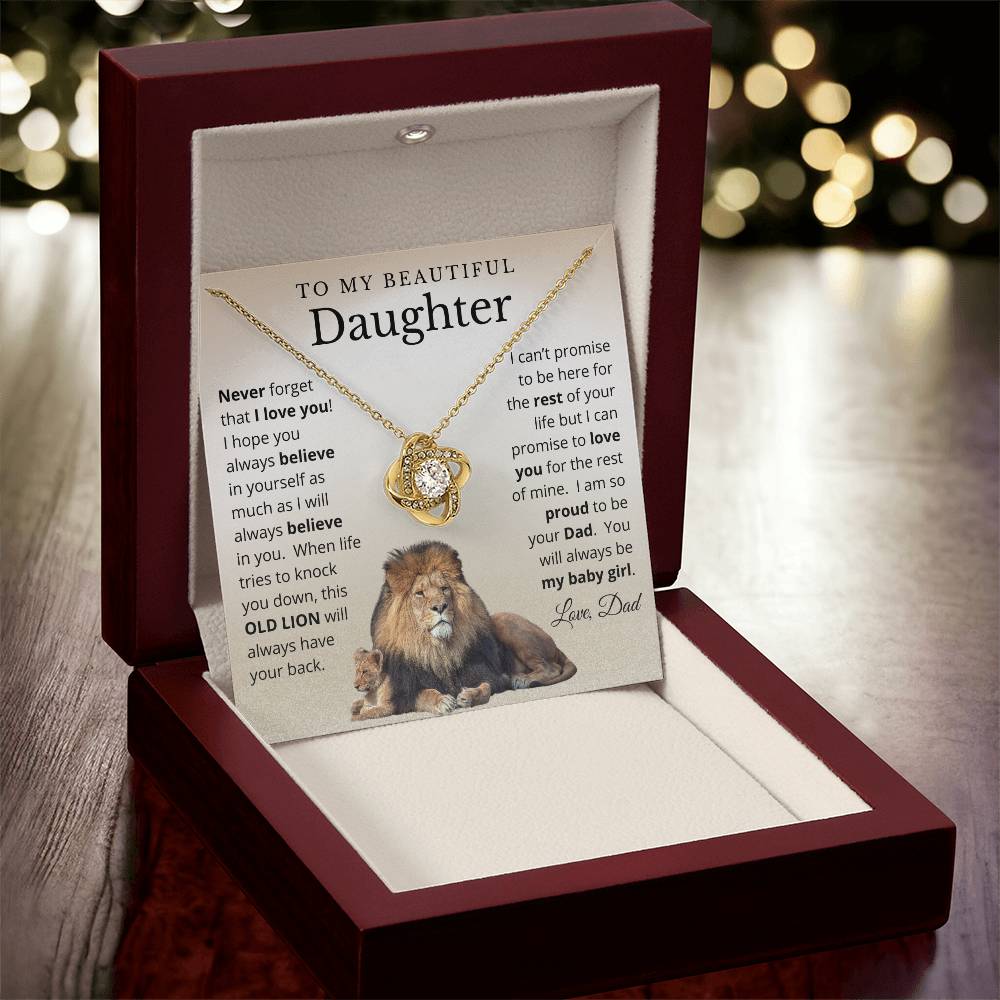 To My Beautiful Daughter From Dad - My Baby Girl Necklace