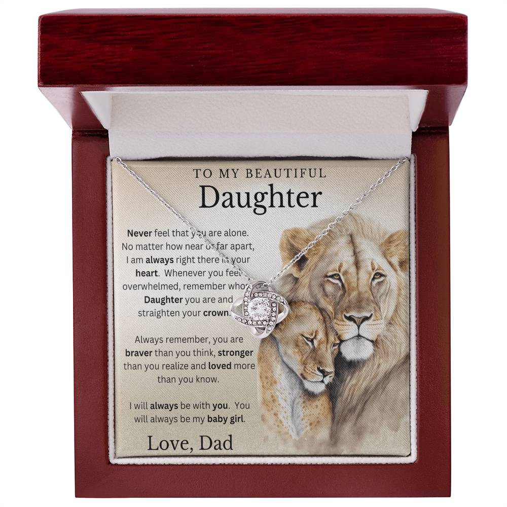 Always My Baby Girl - Love Knot Necklace