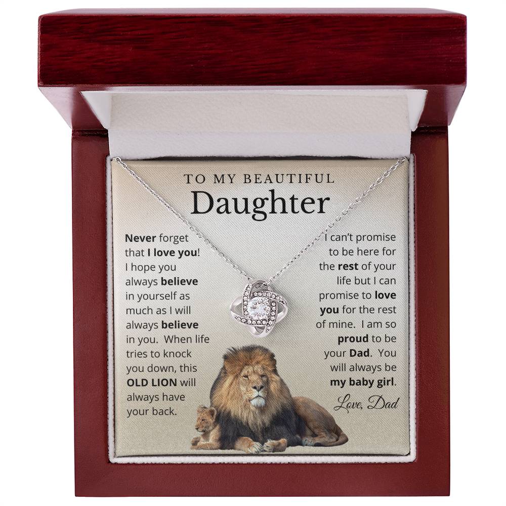 To My Beautiful Daughter From Dad - My Baby Girl Necklace