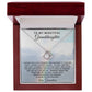 To My Granddaughter - Love Knot Necklace - 18k Yellow Gold Finish