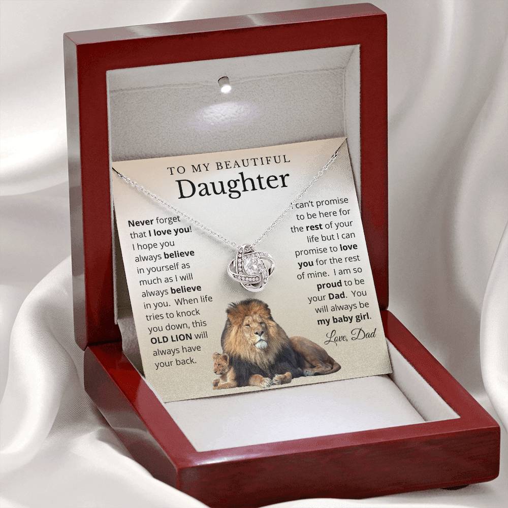 To My Beautiful Daughter From Dad - My Baby Girl Necklace