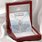To My Granddaughter - Love Knot Necklace - 18k Yellow Gold Finish
