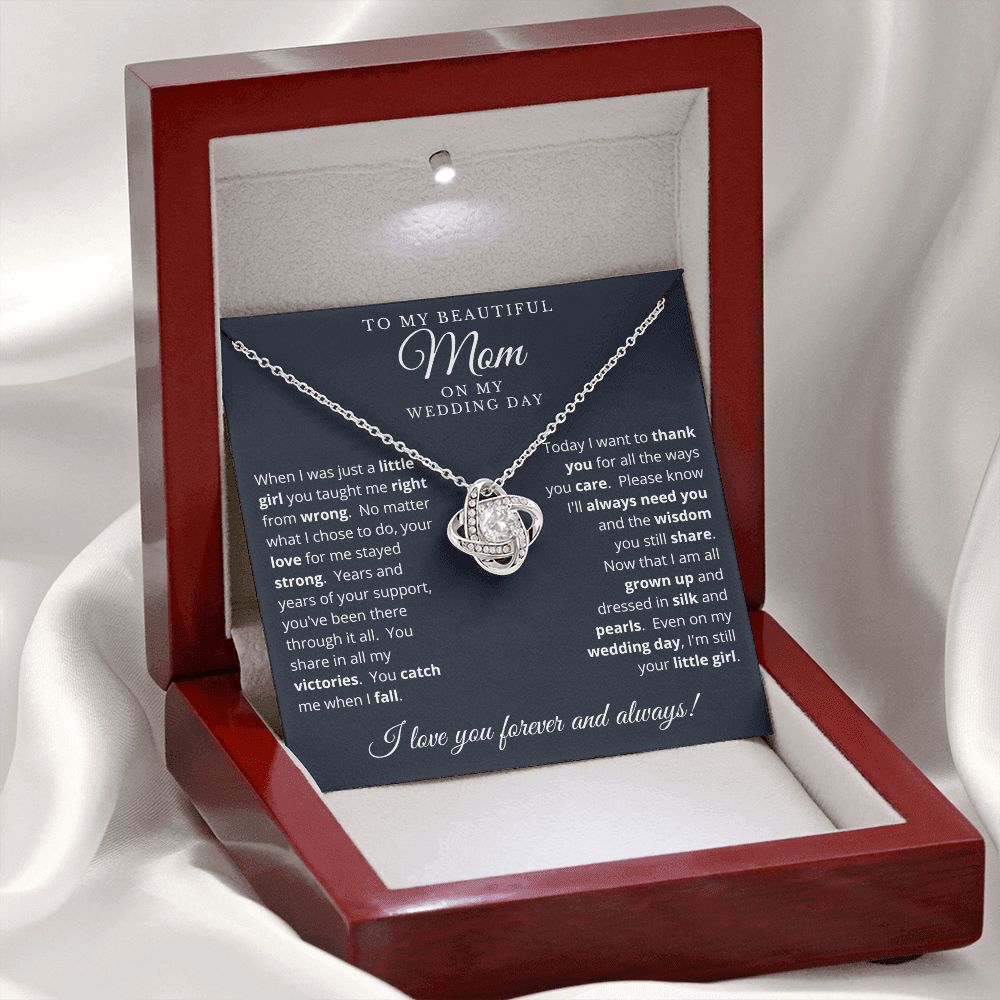 Mother of the Bride Gift from Daughter | Love Knot Necklace