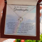 To My Beautiful Granddaughter - Love Knot Necklace - Personalized Message Card