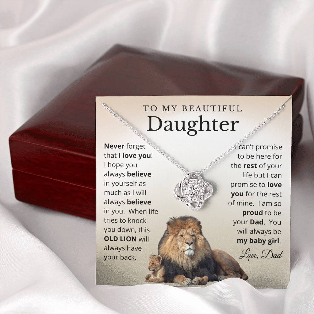 To My Beautiful Daughter From Dad - My Baby Girl Necklace