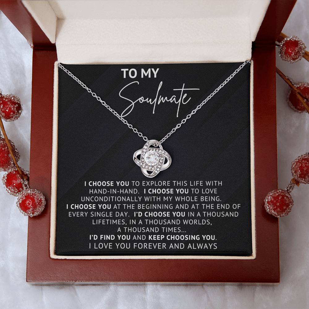 To My Soulmate - I Choose You-  Necklace Gift Set