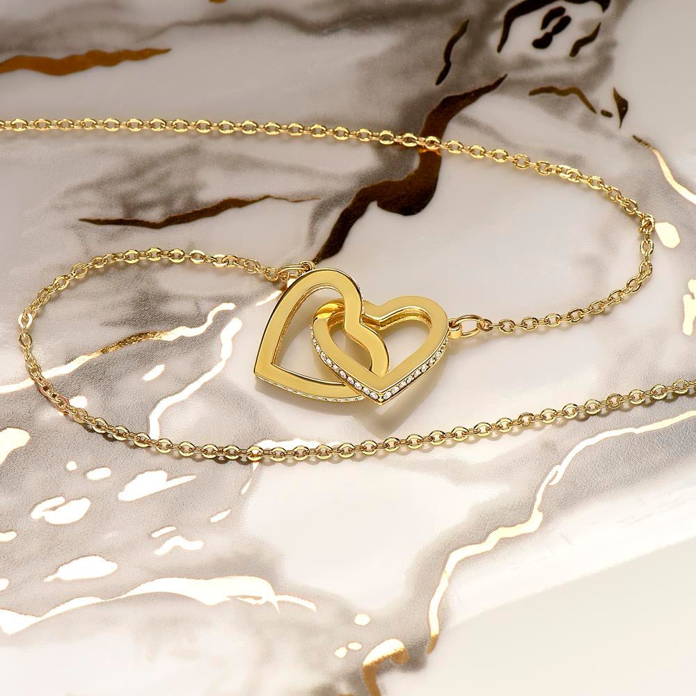 Mother Son Interlocking Hearts Necklace