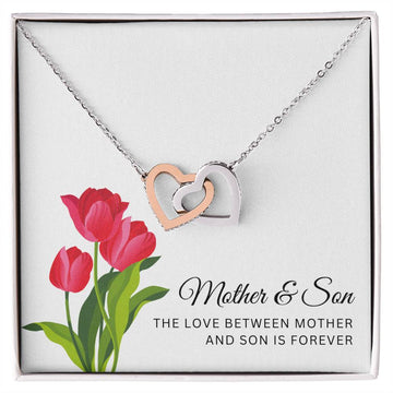 Mother Son Interlocking Hearts Necklace