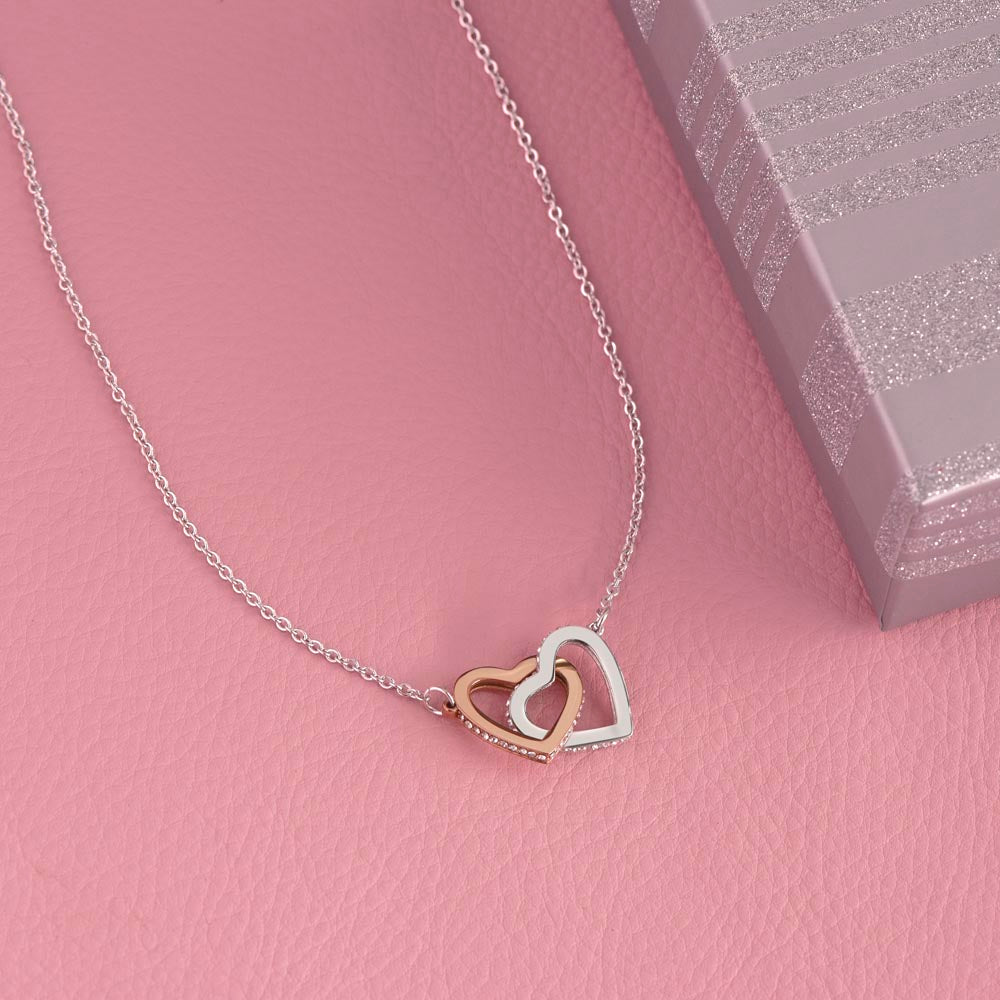 Mother Son Interlocking Hearts Necklace