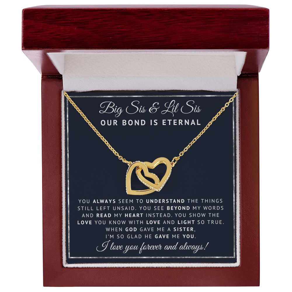 Big Sister and Little Sister Necklace | Interlocking Hearts Necklace