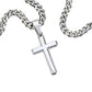 Cuban Link Chain with Artisan Cross - LED Light-Up Gift Box