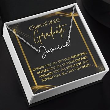 Class of 2023 | Graduation Gift | Dreams | Personalized Name Necklace