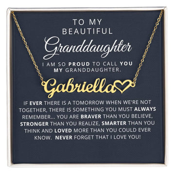 [BEST SELLER] To  My Granddaughter -Never Forget - CUSTOM Name Necklace