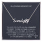 Dog Memorial Gift - Dog Name Necklace and Message Card with Poem