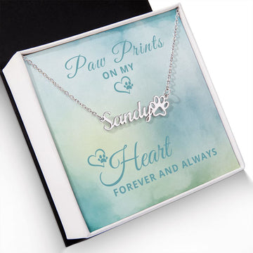 Dog Mom Gift | Paw Print Necklace