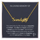Dog Memorial Gift - Dog Name Necklace and Message Card with Poem