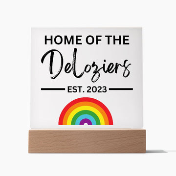 Rainbow | Custom Sign | Acrylic Plaque with LED Base - AS